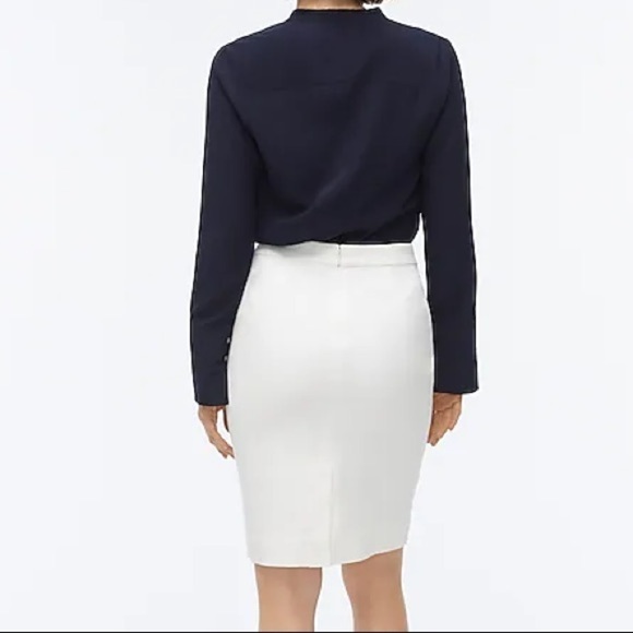 J. Crew No. 2 Pencil® skirt in bi-stretch cotton ivory size 24 - Picture 5 of 7